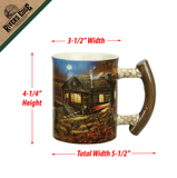Cabin Scene Large Capacity 3D Ceramic Mug - 15oz