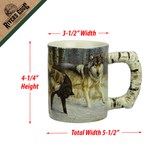 Wolf Scene Large Capacity 3D Ceramic Mug - 15oz